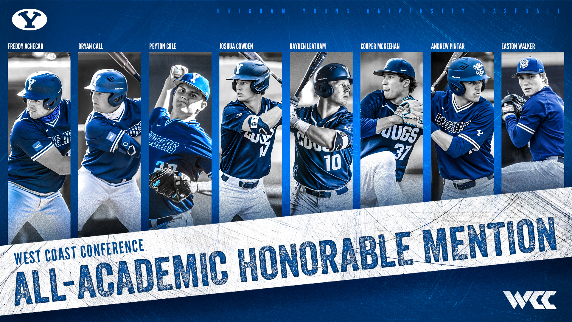 Eight Cougars receive WCC All-Academic Honorable Mention recognition