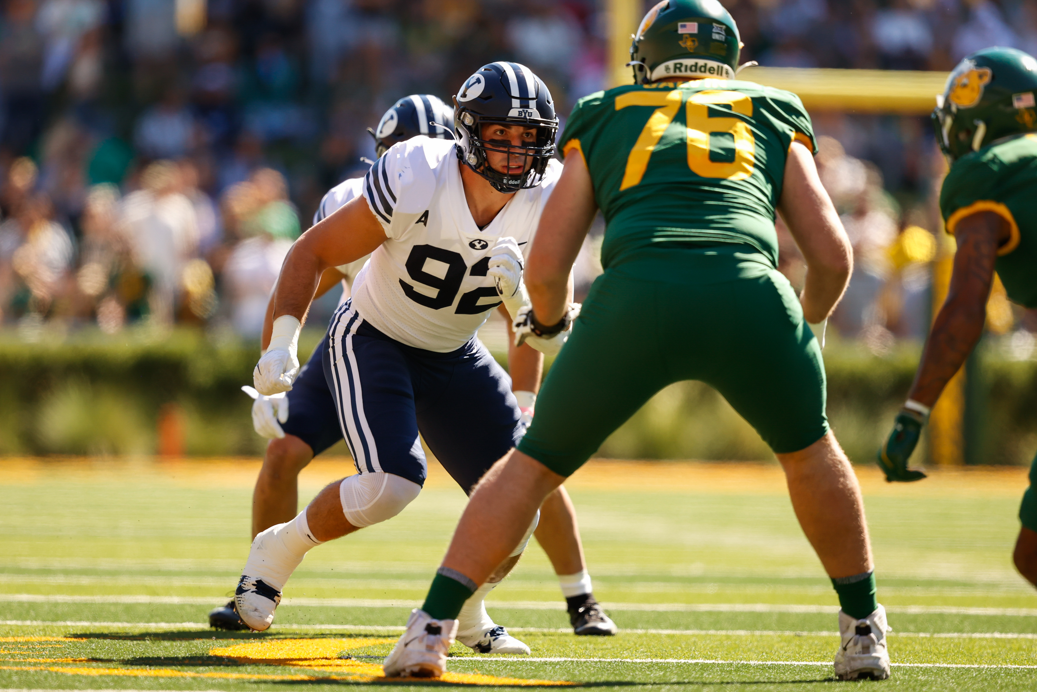 Tyler Batty rushes against Baylor