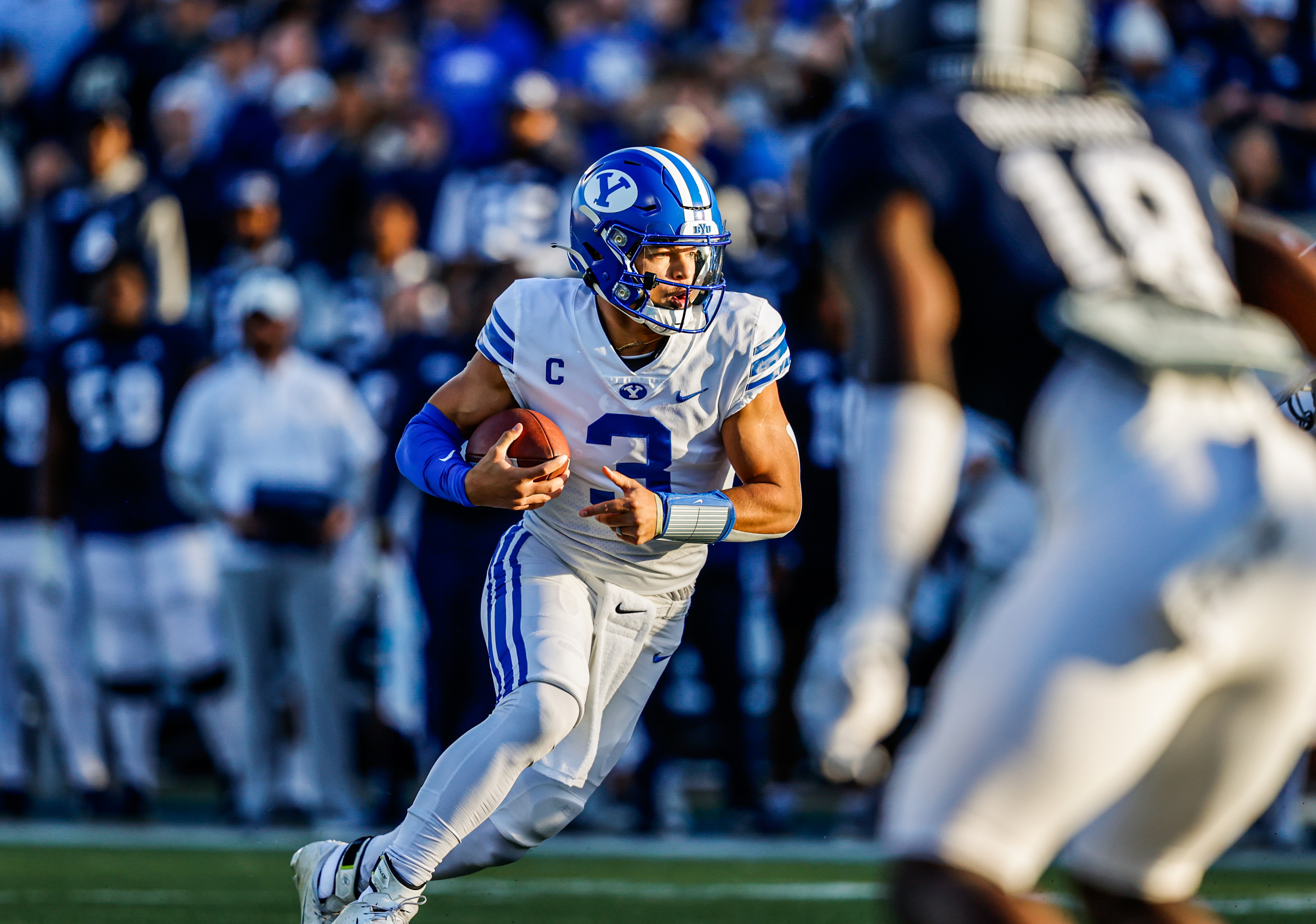 Jaren Hall rolls out against Georgia Southern