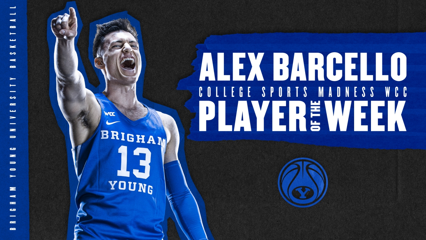 Alex Barcello graphic with player of the week text on it