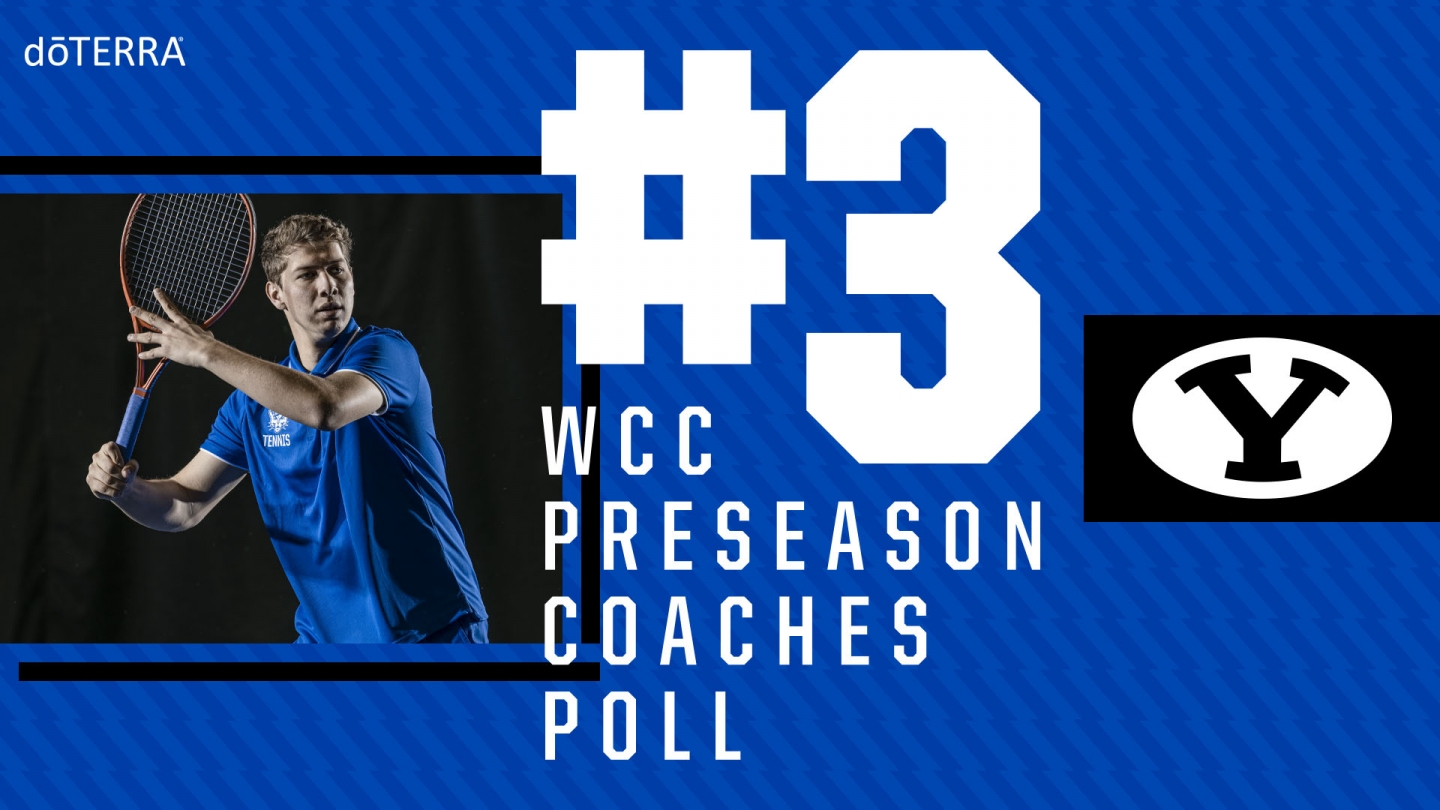 BYU Men's Tennis voted third in Preseason WCC poll