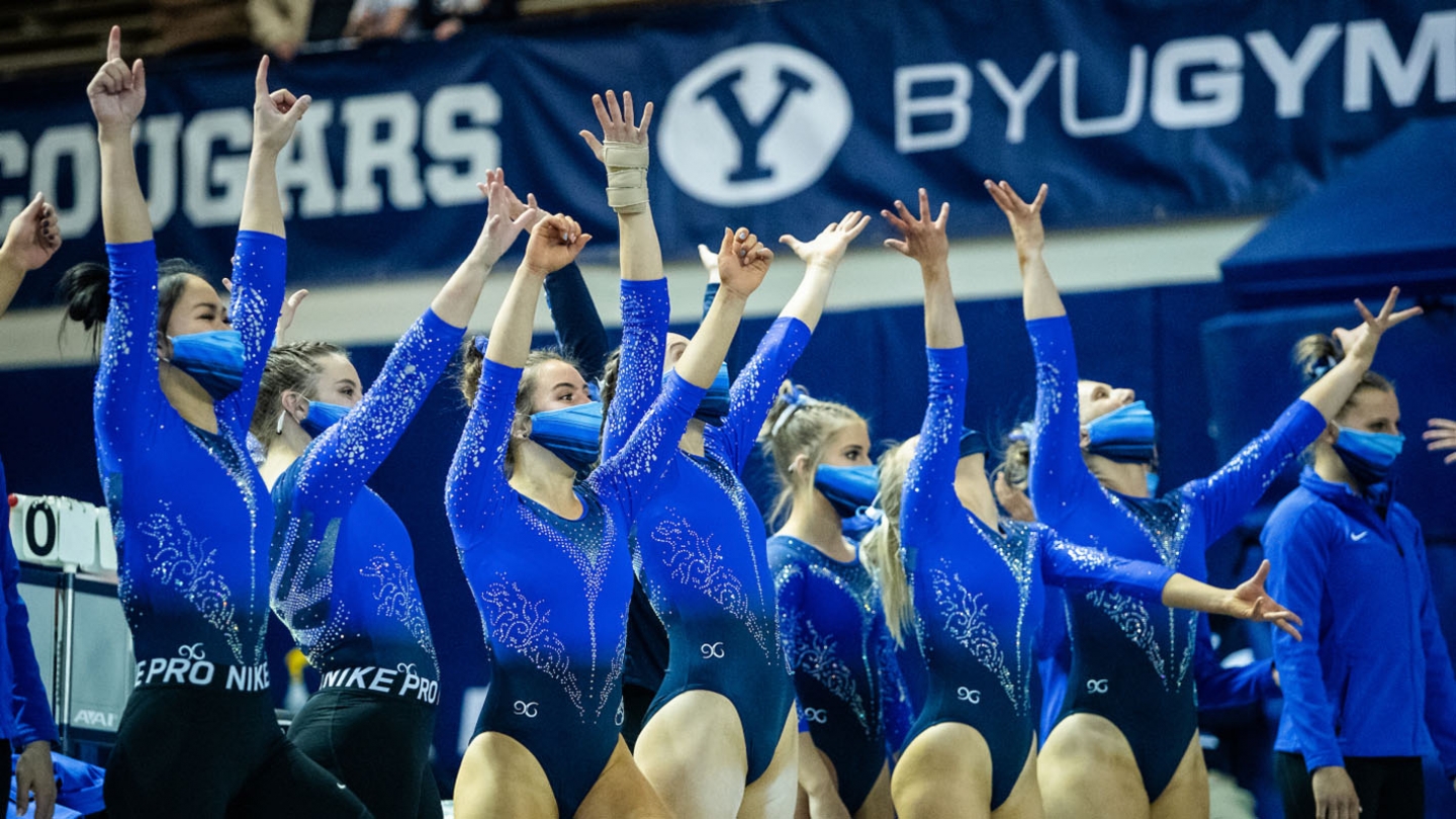 Women's Gymnastics Team Celebration